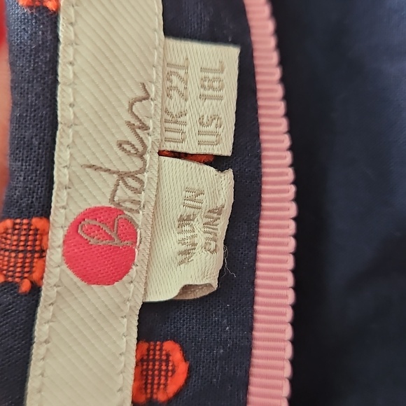 🌸 Boden | Navy Flossie Embroidered Midi| Sz 18| Sold Out, Cotton, Lined 🌸 - Picture 3 of 9